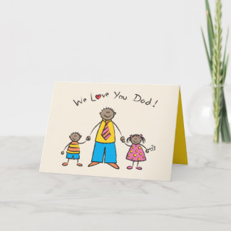 Wir Liebe Sie Vater Cartoon Familie glücklichen Va Karte