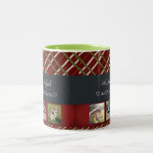 Wir Liebe Sie Vater, Custom 3 Foto Grid Zweifarbige Tasse (Mittel)