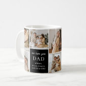 Wir Liebe Sie Vater Elegantes Modernes 9 Foto Kaffeetasse (Vorderseite Links)