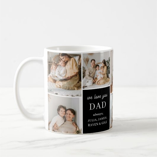 Wir Liebe Sie Vater Elegantes Modernes 9 Foto Kaffeetasse (Links)