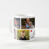 Wir Liebe Sie Vater Foto Collage Kaffeetasse (Vorderseite Links)