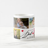 Wir Liebe Sie Vater Foto Collage Kaffeetasse (Mittel)