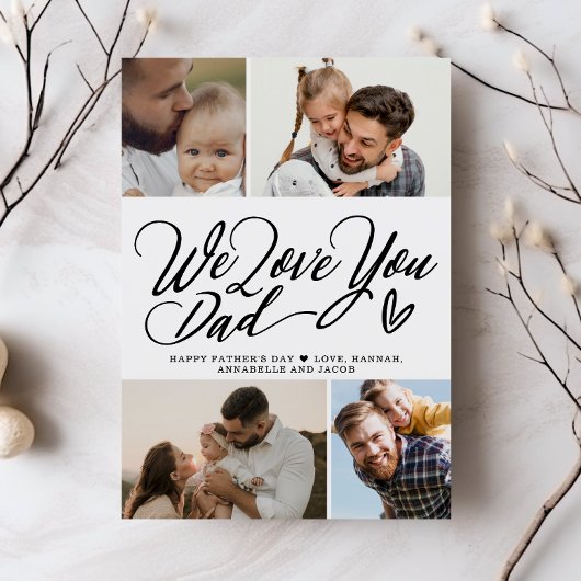 Wir Liebe Sie Vater Foto Collage Vatertag