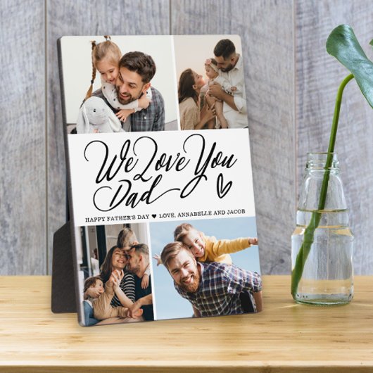 Wir Liebe Sie Vater FotoCollage Fotoplatte