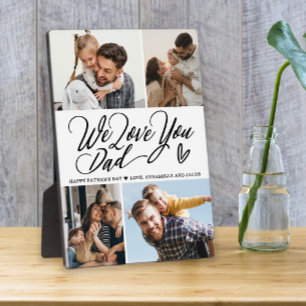 Wir Liebe Sie Vater FotoCollage Fotoplatte