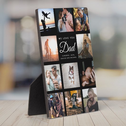 Wir Liebe Sie VATER Moderne Coole Elegante Vater's Fotoplatte