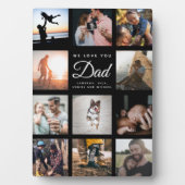 Wir Liebe Sie VATER Moderne Coole Elegante Vater's Fotoplatte (Vorderseite)