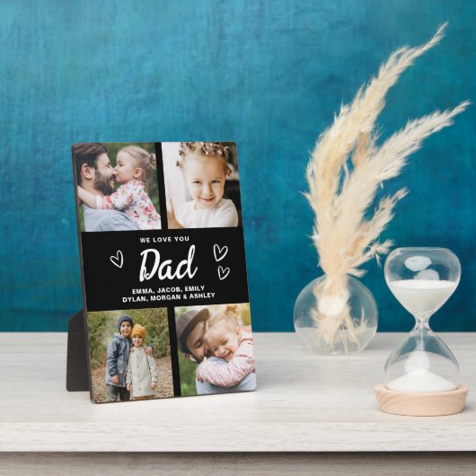 Wir Liebe Sie Vater Moderne FotoCollage Fotoplatte (Seite)