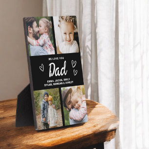 Wir Liebe Sie Vater Moderne FotoCollage Fotoplatte