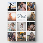 Wir Liebe Sie VATER Moderner Grau Eleganter Vater  Fotoplatte (Vorderseite)