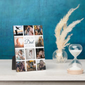 Wir Liebe Sie VATER Moderner Grau Eleganter Vater  Fotoplatte (Seite)