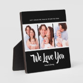 Wir Liebe Sie Vater, Personalisiert 3 Foto Collage Fotoplatte (Vorderseite)