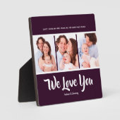 Wir Liebe Sie Vater, Personalisiert 3 Foto Collage Fotoplatte (Vorderseite)