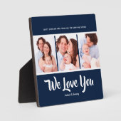 Wir Liebe Sie Vater, Personalisiert 3 Foto Collage Fotoplatte (Vorderseite)