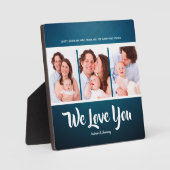 Wir Liebe Sie Vater, Personalisiert 3 Foto Collage Fotoplatte (Vorderseite)