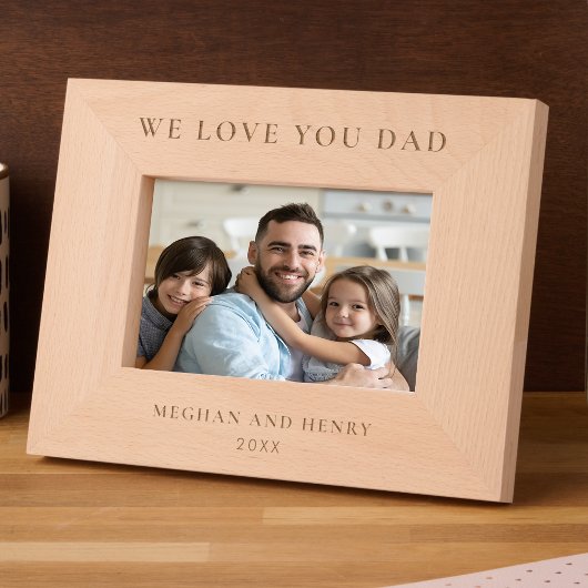 Wir Liebe Sie Vater Personalisierte Foto Frame Ges Geätzte Rahmen