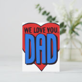 Wir Liebe Sie Vater Postkarte (Stehend Vorderseite)