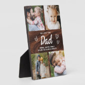 Wir Liebe Sie Vater rustikale Holzfotografie Colla Fotoplatte (Seite)