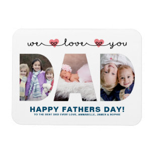 Wir Liebe Sie Vater  Vatertag - Foto Magnet