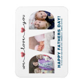 Wir Liebe Sie Vater | Vatertag-Foto Magnet (Vertikal)