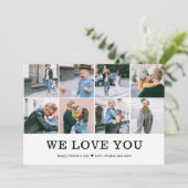 Wir Liebe Sie Vatertag Foto Feiertagskarte (Stehend Vorderseite)