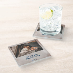 Wir Liebe Sie Wasserfarbe Foto Glasuntersetzer