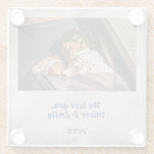 Wir Liebe Sie Wasserfarbe Foto Glasuntersetzer (Rückseite)