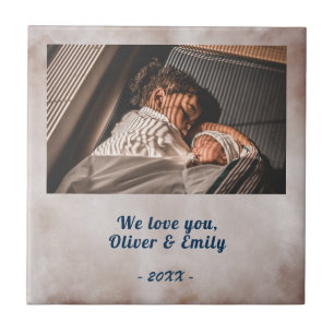 Wir Liebe Sie Wasserfarbenfamilie Foto Fliese