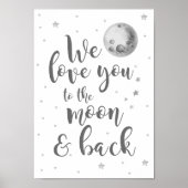 Wir Liebe Sie zum Mond und zurück Kinderzimmer Pos Poster (Vorne)
