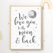 Wir Liebe Sie zum Mond und zurück Kinderzimmer Pos Poster