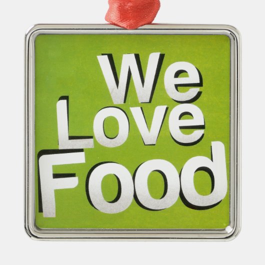 Wir Liebe Silbernes Ornament (Vorne)