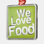 Wir Liebe Silbernes Ornament (Links)