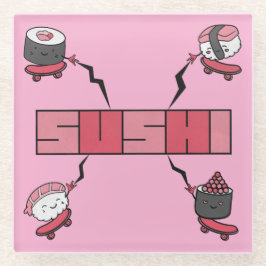 Wir Liebe Sushi - Sushi Liebe - ASL ILY Obsession Glasuntersetzer