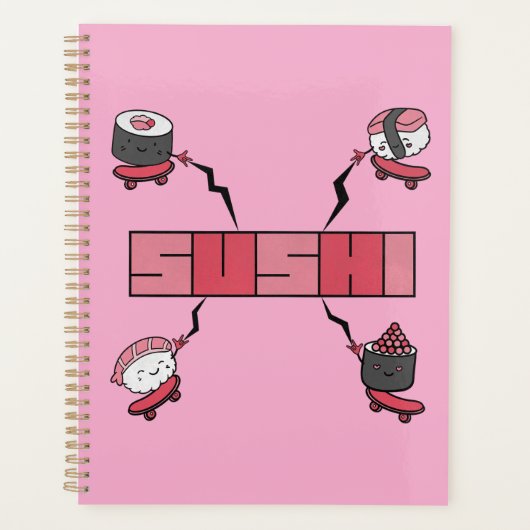 Wir Liebe Sushi - Sushi Liebe - ASL ILY Obsession Planer (Vorderseite)