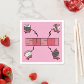 Wir Liebe Sushi - Sushi Liebe - ASL ILY Obsession Serviette (Beispiel)
