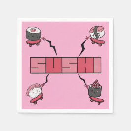 Wir Liebe Sushi - Sushi Liebe - ASL ILY Obsession Serviette
