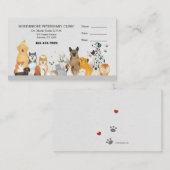 Wir Liebe Tierärztliche Personalausweise Visitenkarte (Vorne/Hinten)