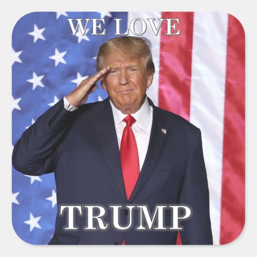 Wir Liebe Trump Stickers (Vorderseite)