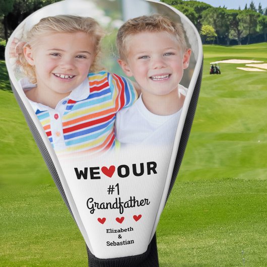 Wir Liebe unser Großvater Foto Name Großkinder Golf Headcover