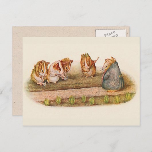 Wir Liebe unser kleines Gartenschwein Postkarte (Vorne/Hinten)