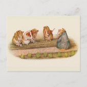 Wir Liebe unser kleines Gartenschwein Postkarte (Vorderseite)