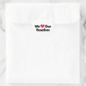 Wir Liebe unser Lehrer - Herz geformt Herz-Aufkleber (Tasche)