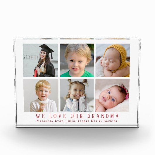 Wir Liebe unser Oma |Großkinder-FotoCollage Fotoblock (Vorderseite)