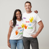 Wir Liebe unser T - Shirt des Vati-(2 Kinder) (Unisex)