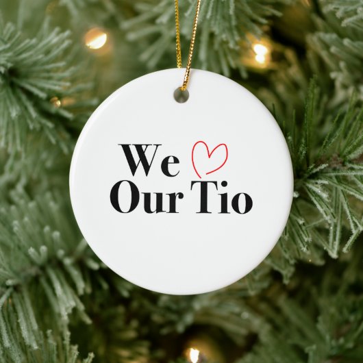 Wir Liebe Unser Tio Weihnachts-Foto Ornament (Baum)