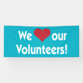 Wir Liebe unsere Freiwilligen mit dem Herzen Banner (Horizontal)