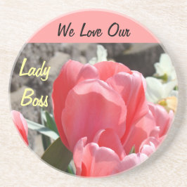 Wir Liebe unsere Geschenk-Untersetzer Tulpe-Chefs Getränkeuntersetzer