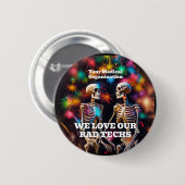 Wir Liebe Unsere Krassen Techs mit Skelettons Schl Button (Vorne & Hinten)
