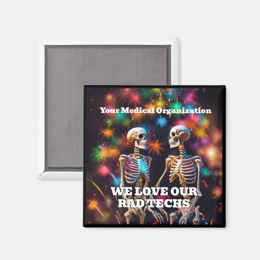 Wir Liebe Unsere Krassen Techs mit Skelettons Schl Magnet (Vorderseite/Rückseite)