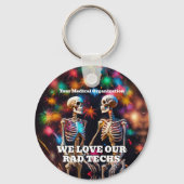 Wir Liebe Unsere Krassen Techs mit Skelettons Schl Schlüsselanhänger (Vorderseite)